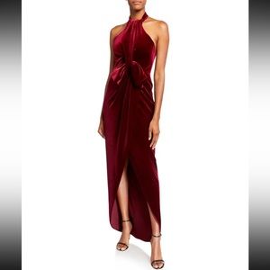 Black Halo Burgundy Velvet Dress Size 0